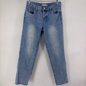 PacSun Womens Light Wash‎ Distressed Denim Mom Jeans Relaxed Fit 25x28